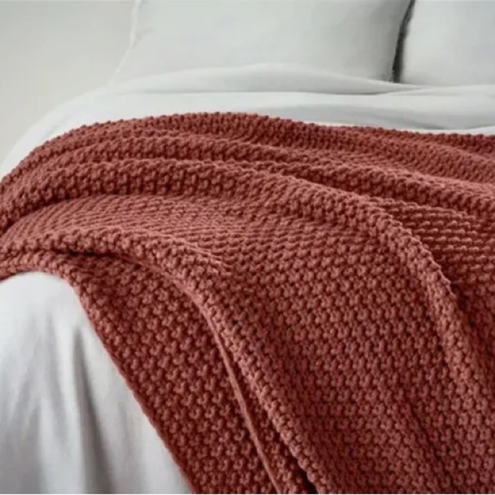 Chunky Knit Bed Blanket - Casaluna